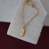 'A' Stamped Everyday Bracelet