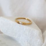 Minimal CZ Sunshine Ring