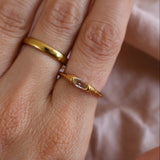 Minimal CZ Sunshine Ring