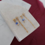 Dangly Blue Studs