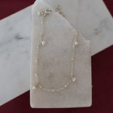 Pearl Orb Silver Anklet