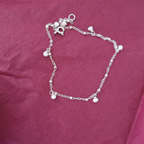 Pearl Orb Silver Anklet