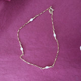 Pearl Linked Gold Anklet