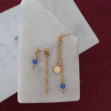 Mixed Dangly Blue Studs