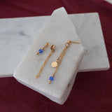 Mixed Dangly Blue Studs
