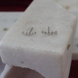 Silver Flat Dot Cluster Studs