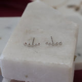 Silver Flat Dot Cluster Studs