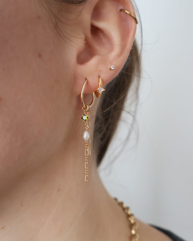 Diamond Birthstone Hoops