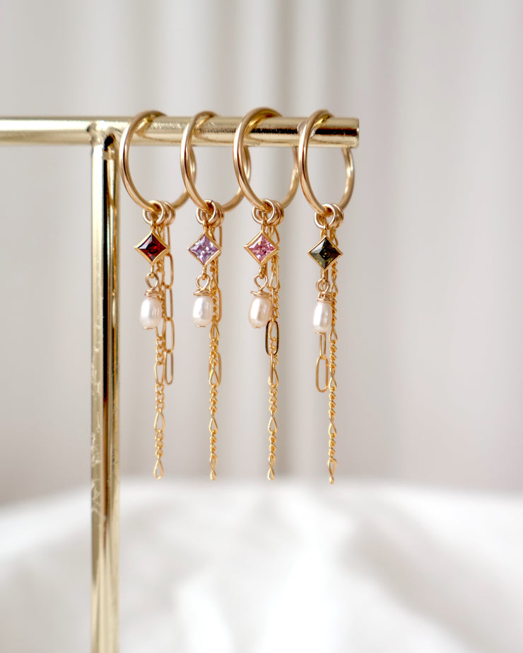 Diamond Birthstone Hoops