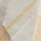 Amour Tiny Heart Link & Charm Bracelet