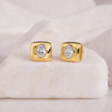 Luxe Oval Stone Huggers