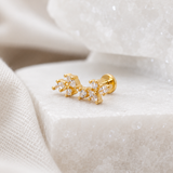 CZ Cluster Flat Back Studs