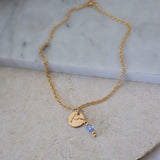 Initial & Birthstone Anklet