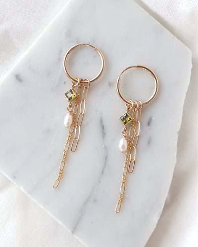 Diamond Birthstone Hoops