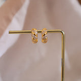 Luxe Twisted Zircon Hoops