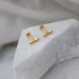 Dainty Wave Flat Back Studs
