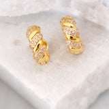 Luxe Twisted Zircon Hoops