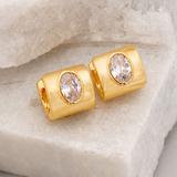 Luxe Oval Stone Huggers
