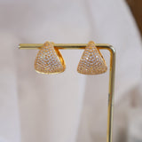 Pave Chevron Hoops