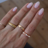 Opal and CZ Encrusted Ring