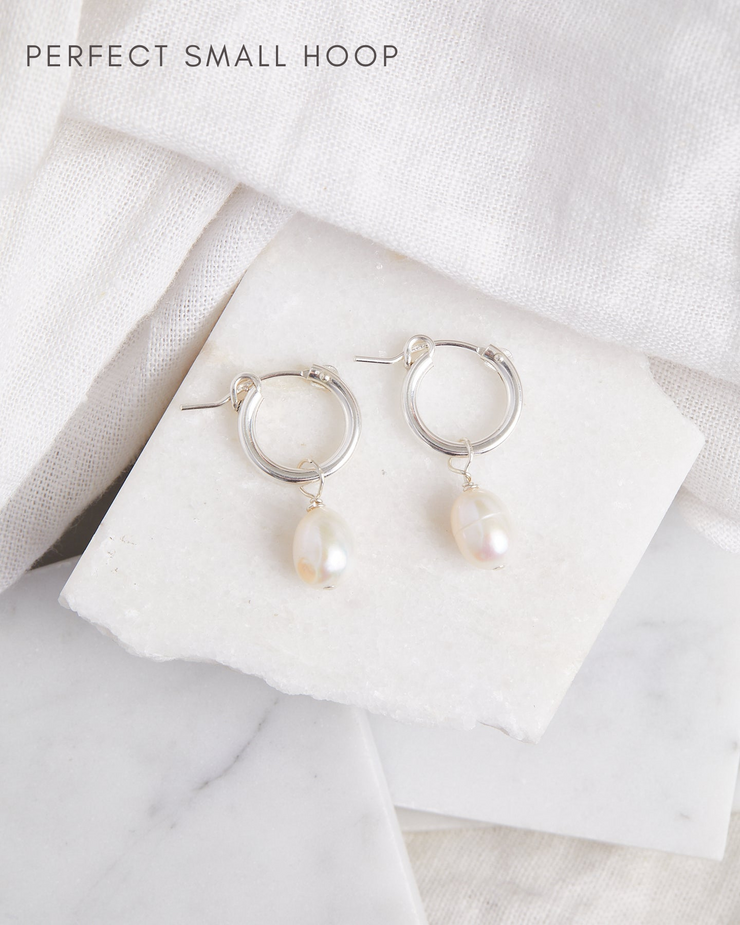 Pearl Small Hoops