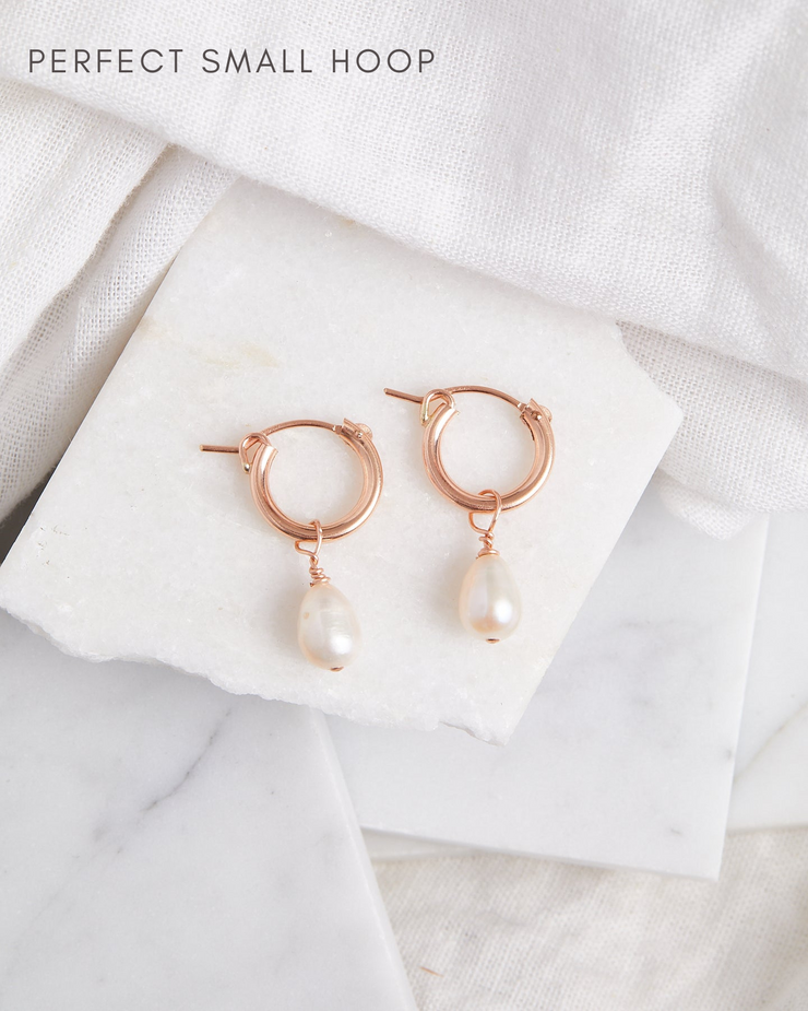 Pearl Small Hoops