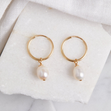 Pearl Small Hoops