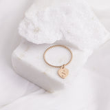 Stamped Initial Ring