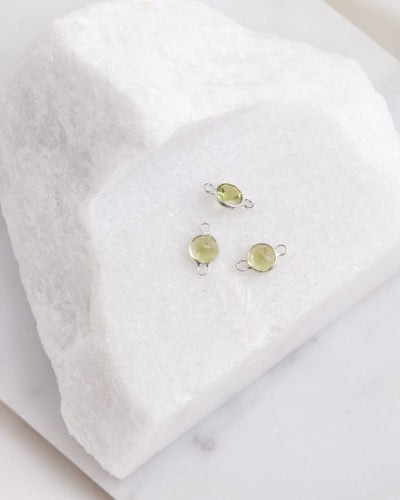 Sparked Charm - Circle Peridot Charm