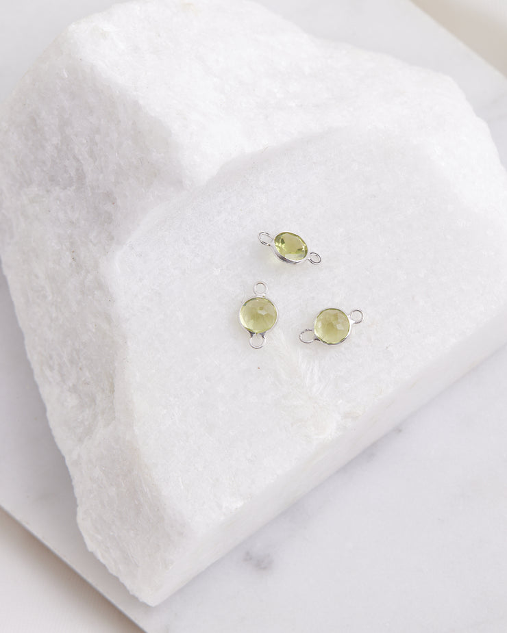 Sparked Charm - Circle Peridot Charm