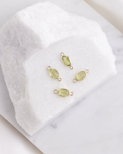 Sparked Charm - Oval Peridot Charm
