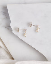 Dangling Pearl Studs