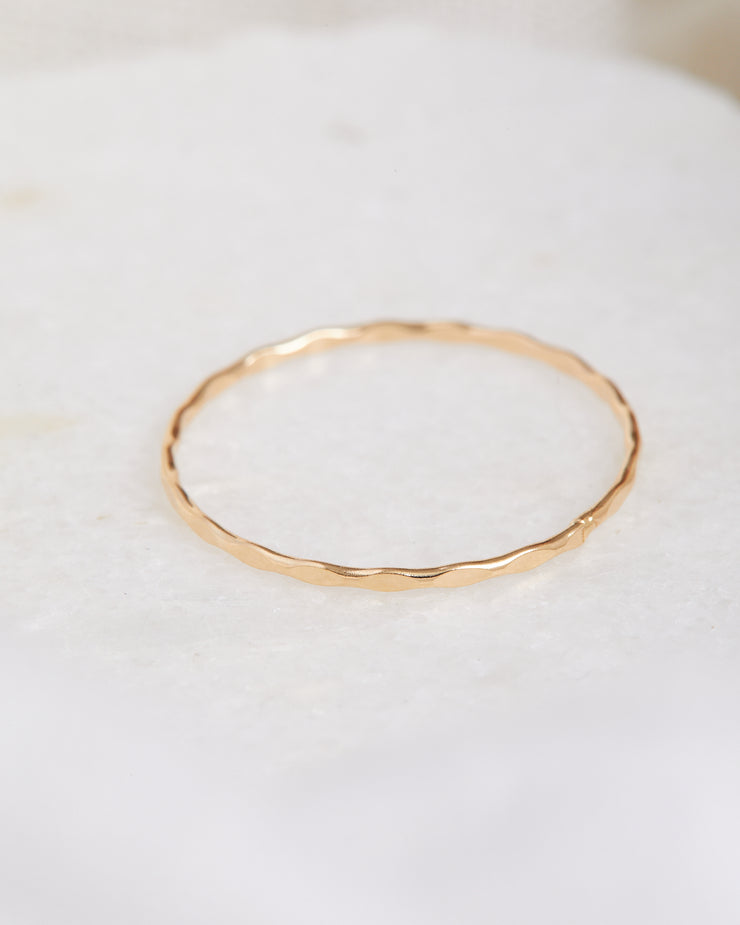 Solid Gold Hammered Band