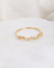 Solid Gold Cluster Stone Ring
