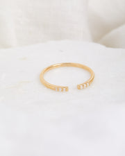 Solid Gold Open Diamond Ring