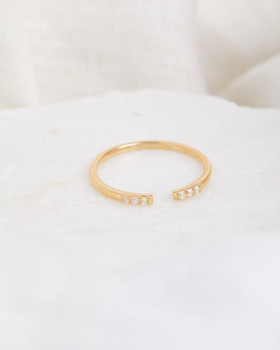 Solid Gold Open Diamond Ring
