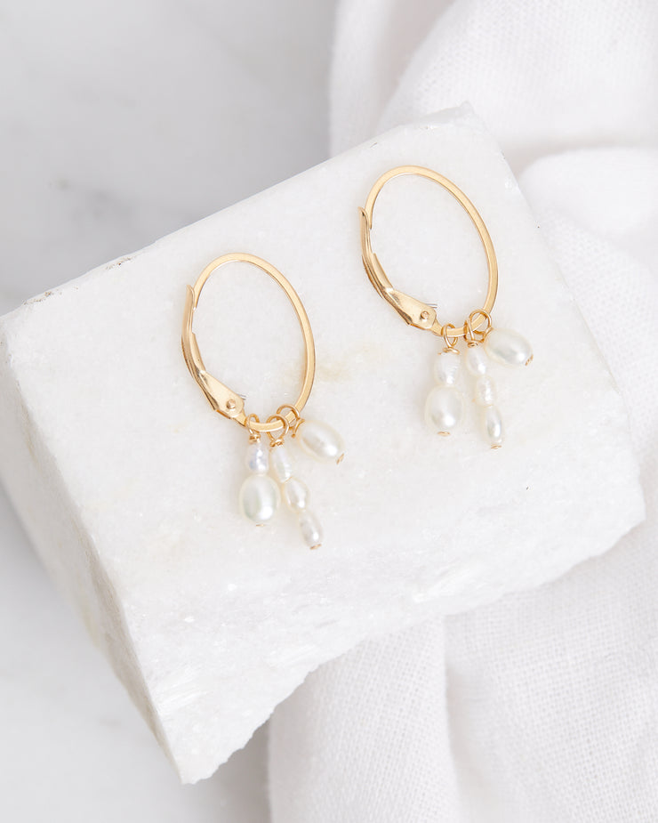Pearl Cluster Earrings