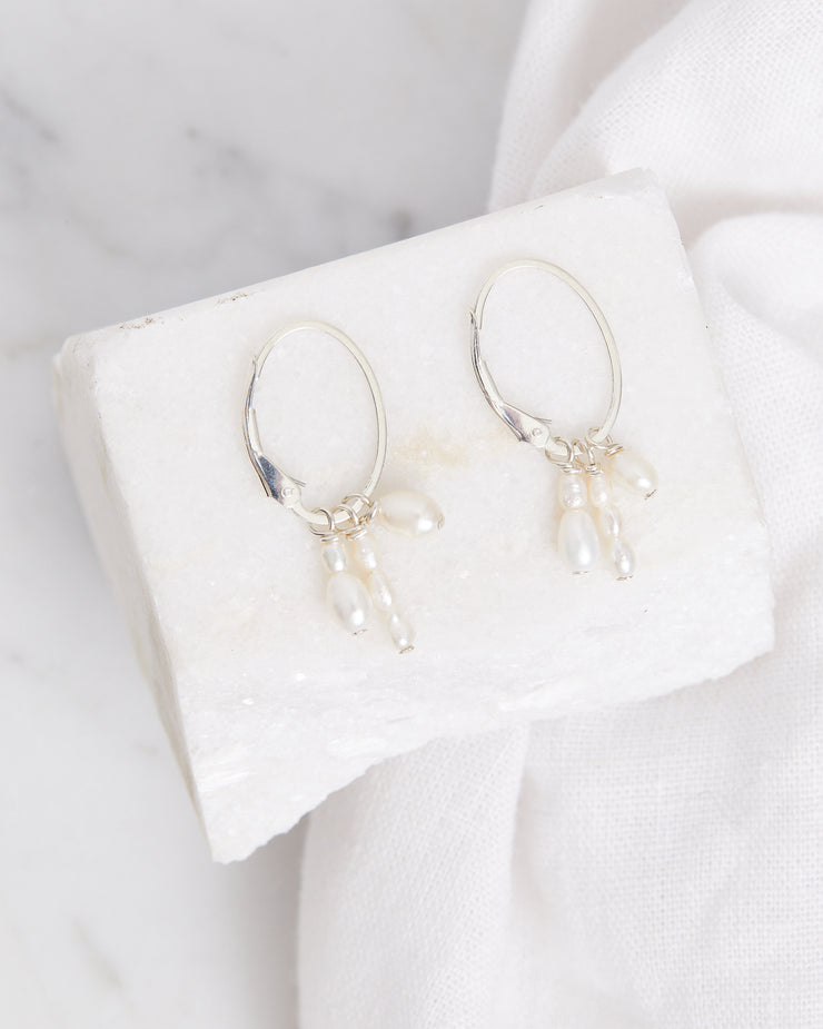 Pearl Cluster Earrings
