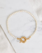 Spring Clasp Pearl Bracelet