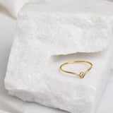 Chevron Gemstone Ring