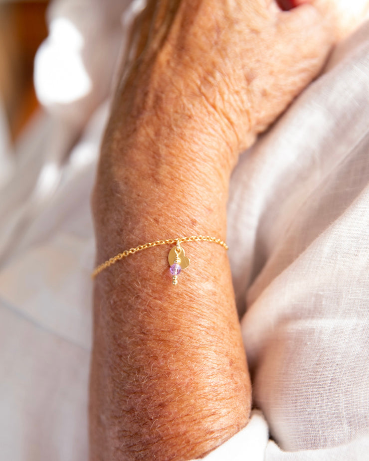 Initial & Birthstone Bracelet