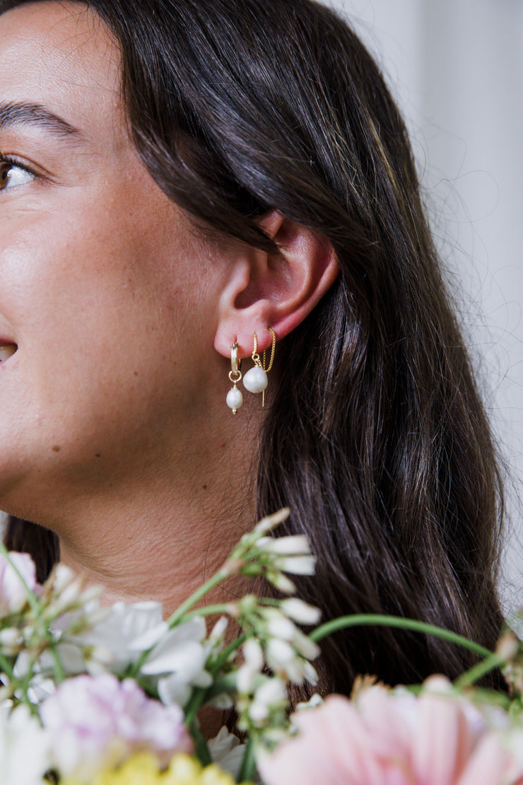 Pearl Small Hoops FinerRings
