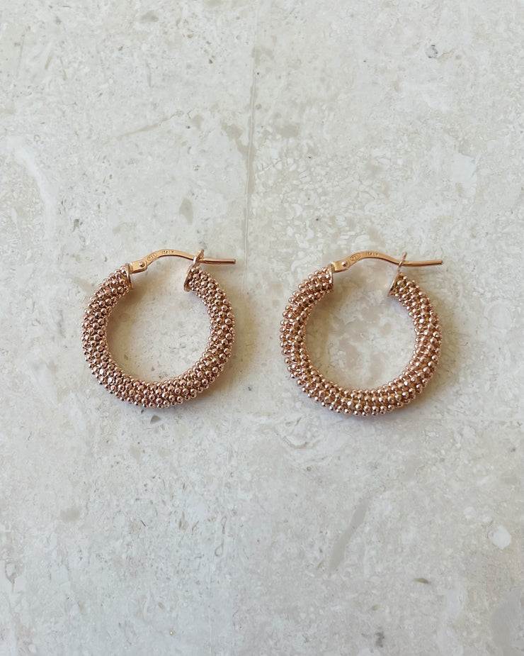 Chunky Beaded Hoops