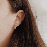 Dangling Pearl Studs