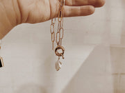 Elongated Spring Ring Necklace