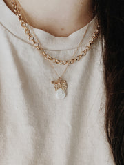 Pearl, Adina, T cluster Necklace