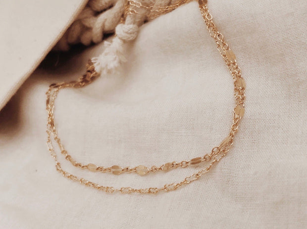 Layered Delicate Anklet