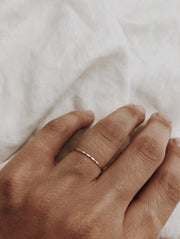 Solid Gold Hammered Band