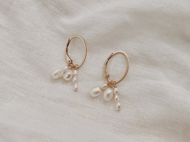 Pearl Cluster Earrings
