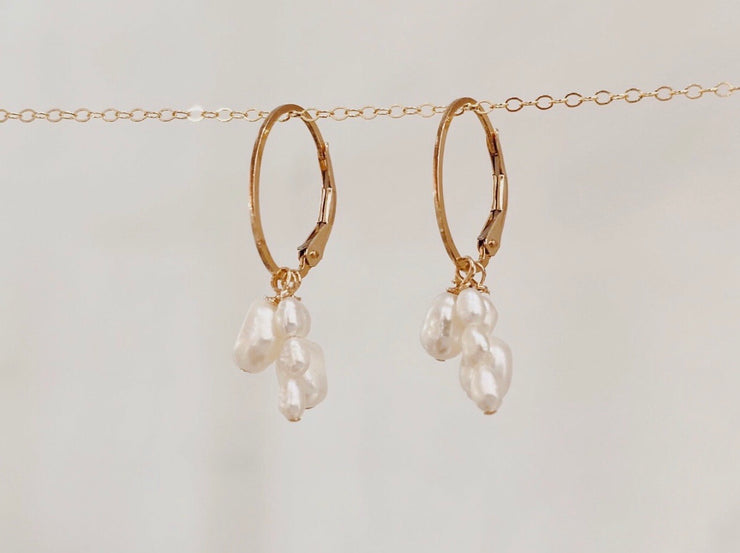 Pearl Cluster Earrings